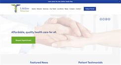 Desktop Screenshot of lifelineprimarycare.com