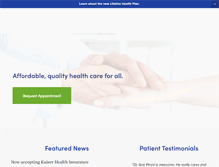 Tablet Screenshot of lifelineprimarycare.com